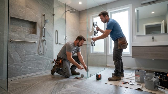 Walk-In Shower Conversion in progress in a Chicago, IL bathroom